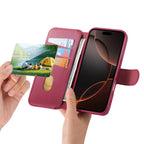 MagSafe Detachable Wallet iPhone Case - Burgundy