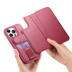 MagSafe Detachable Wallet iPhone Case - Burgundy