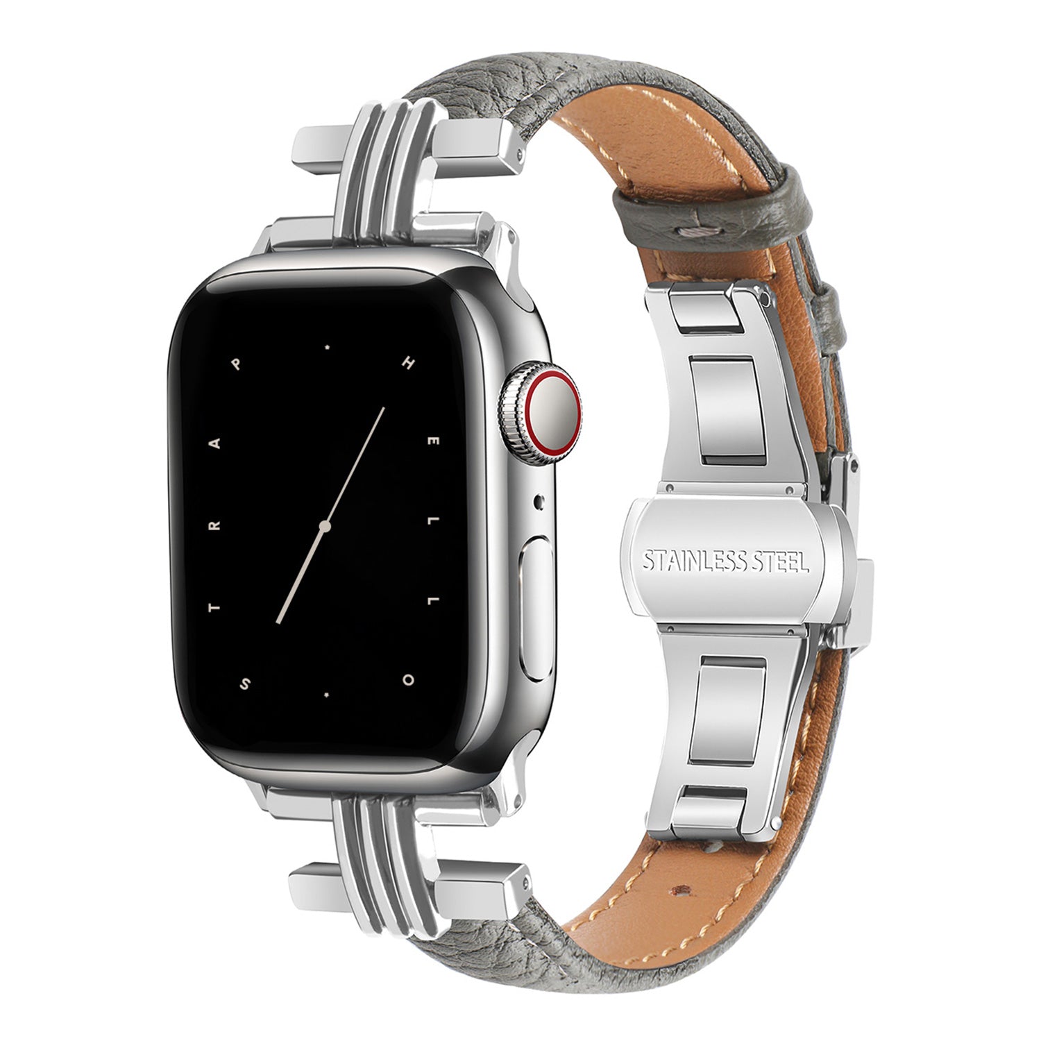 H Buckle Swift Leather Strap Luxury Apple Watch For Women
