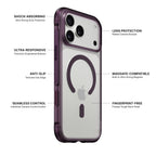 iiCASE Aegis MagSafe Case for iPhone 17 Pro image 6 - 01 01 phone filter case dark plum phone silver slot 09