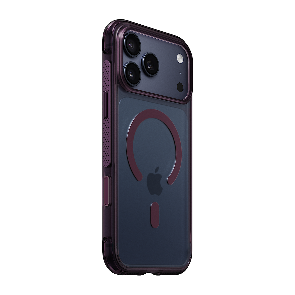 iiCASE Aegis MagSafe Case for iPhone 17 Pro Max image 6 - 01 05 phone filter case dark plum phone deep blue slot 01
