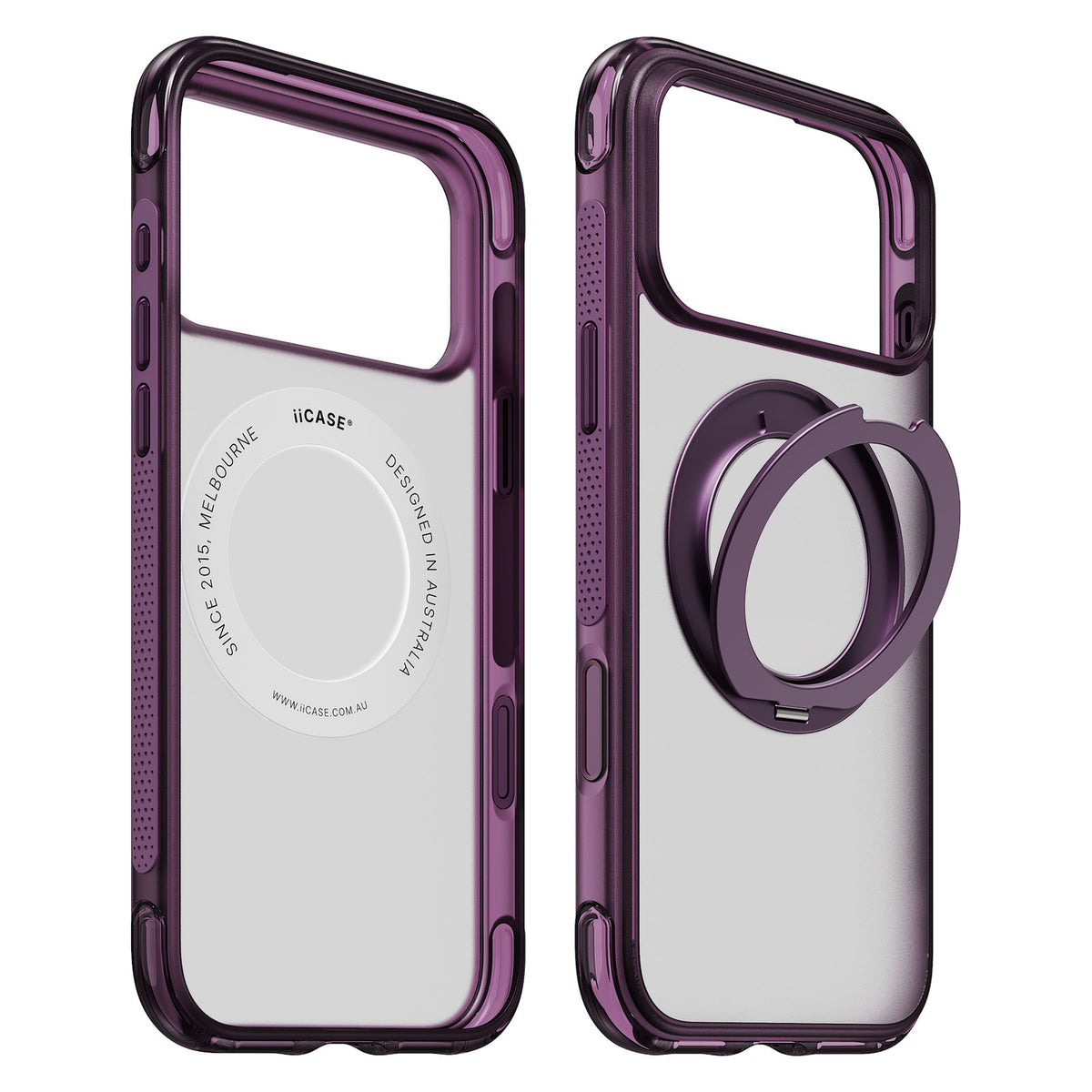 iiCASE Aegis 360 MagSafe Ring Stand Case for iPhone 18 Pro image 1 - Aegis 360 01 01 phone filter case dark plum phone all slot 100