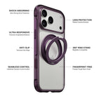 iiCASE Aegis 360 MagSafe Ring Stand Case for iPhone 18 Pro Max image 6 - 360 01 01 phone filter case dark plum phone silver slot 09