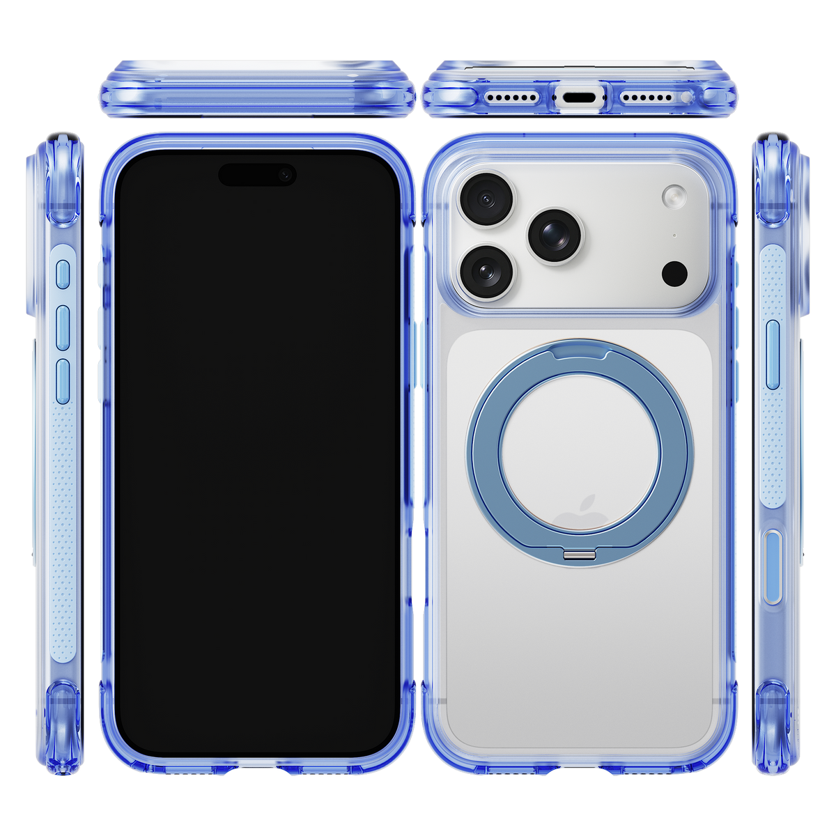 iiCASE Aegis 360 MagSafe Ring Stand Case for iPhone 17 Pro Max image 17 - 360 02 01 phone filter case ice blue phone silver slot 08