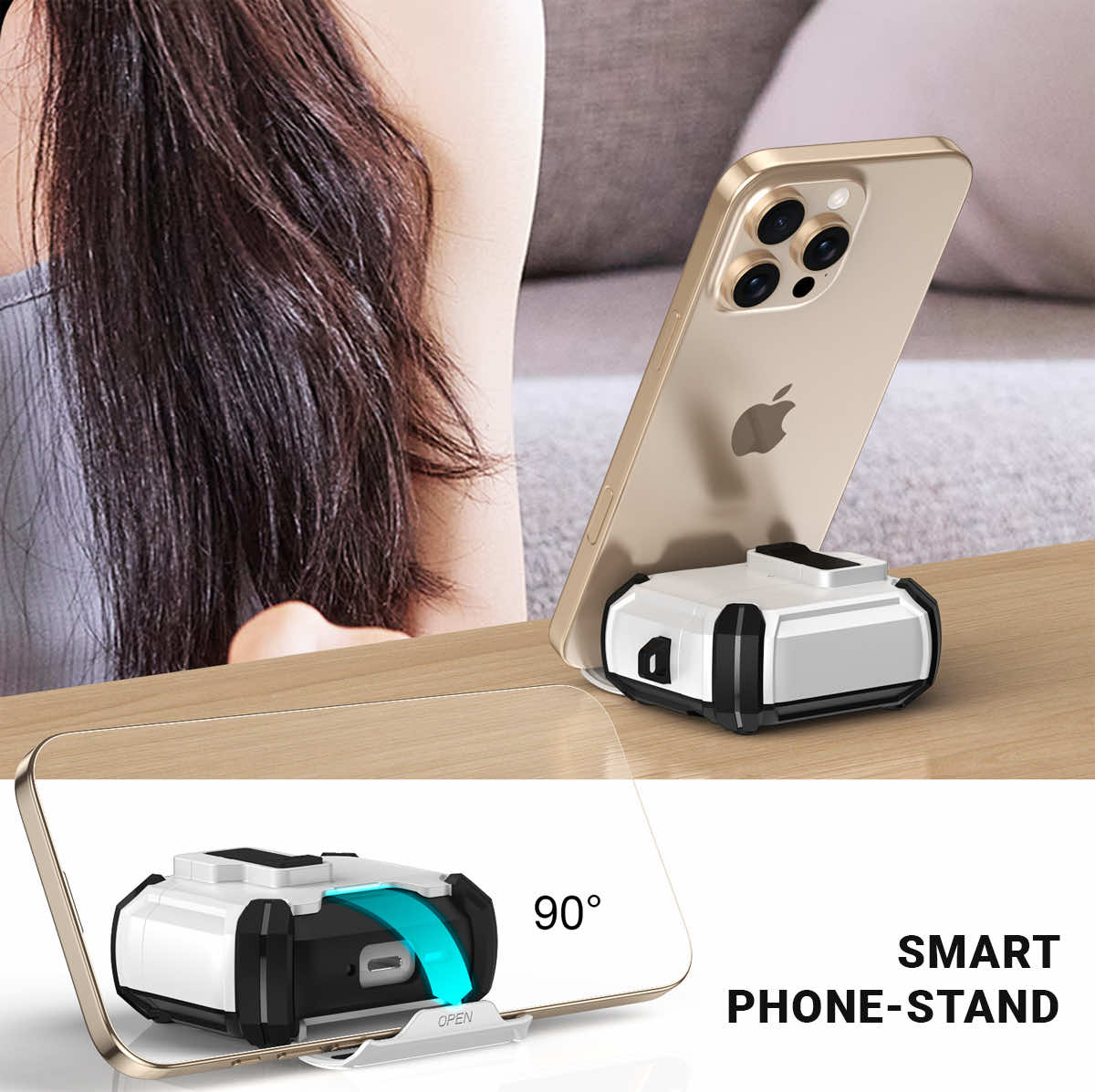 Smartlock with Phone Stand Armor AirPods Case