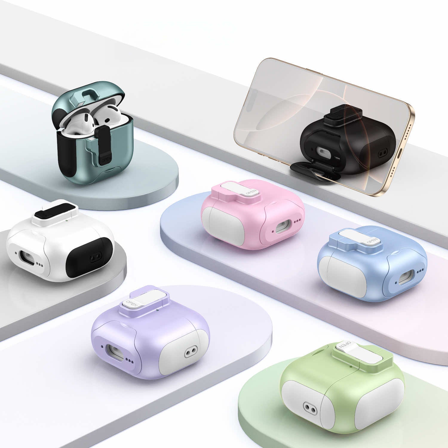 Smartlock with Phone Stand AirPods Case