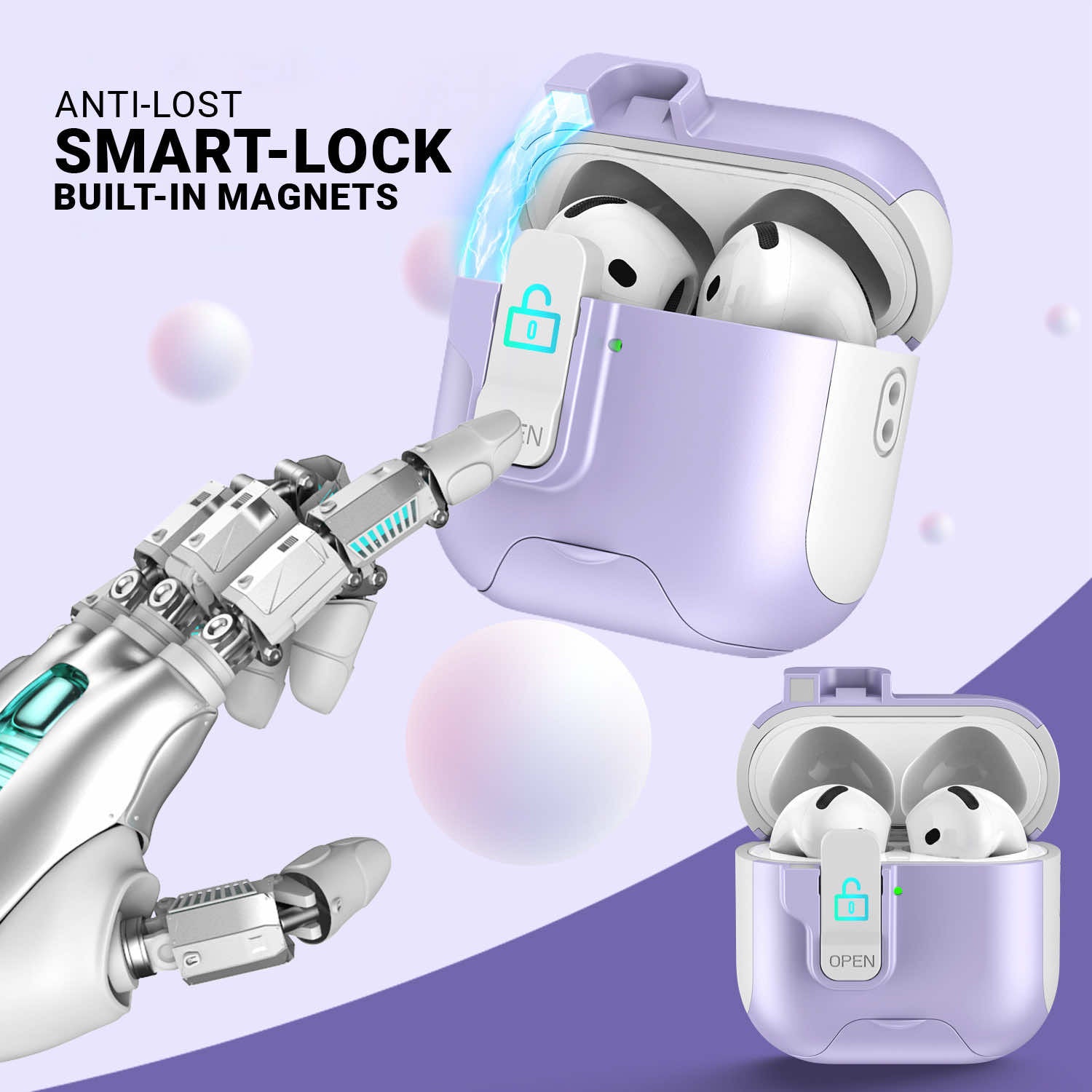 Smartlock with Phone Stand AirPods Case
