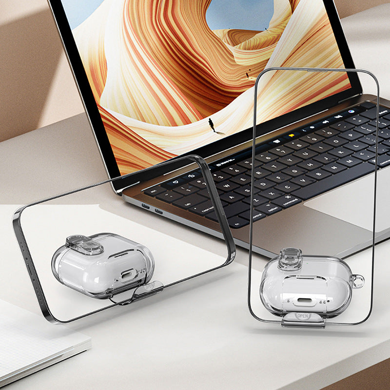 Smartlock with phone stand Crystal Clear AirPods Case