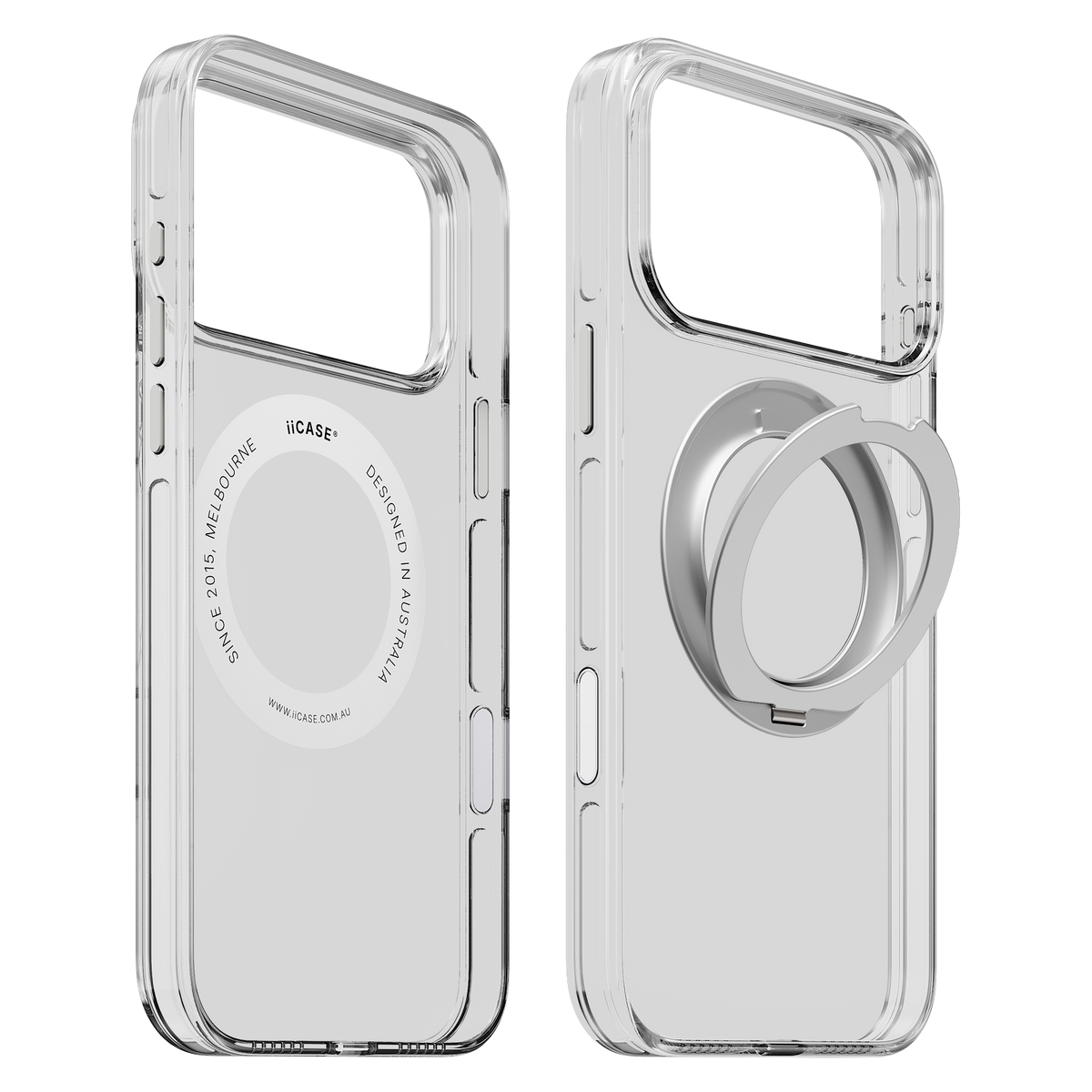 iiCASE Crystal EverClear 360 Ring Stand Case iPhone Case for iPhone 17 Pro Max in Crystal Clear case-only image - image 8