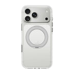 iiCASE Crystal EverClear 360 Ring Stand Case iPhone Case for iPhone 17 Pro in Crystal Clear shown on Silver iPhone detail image - image 14
