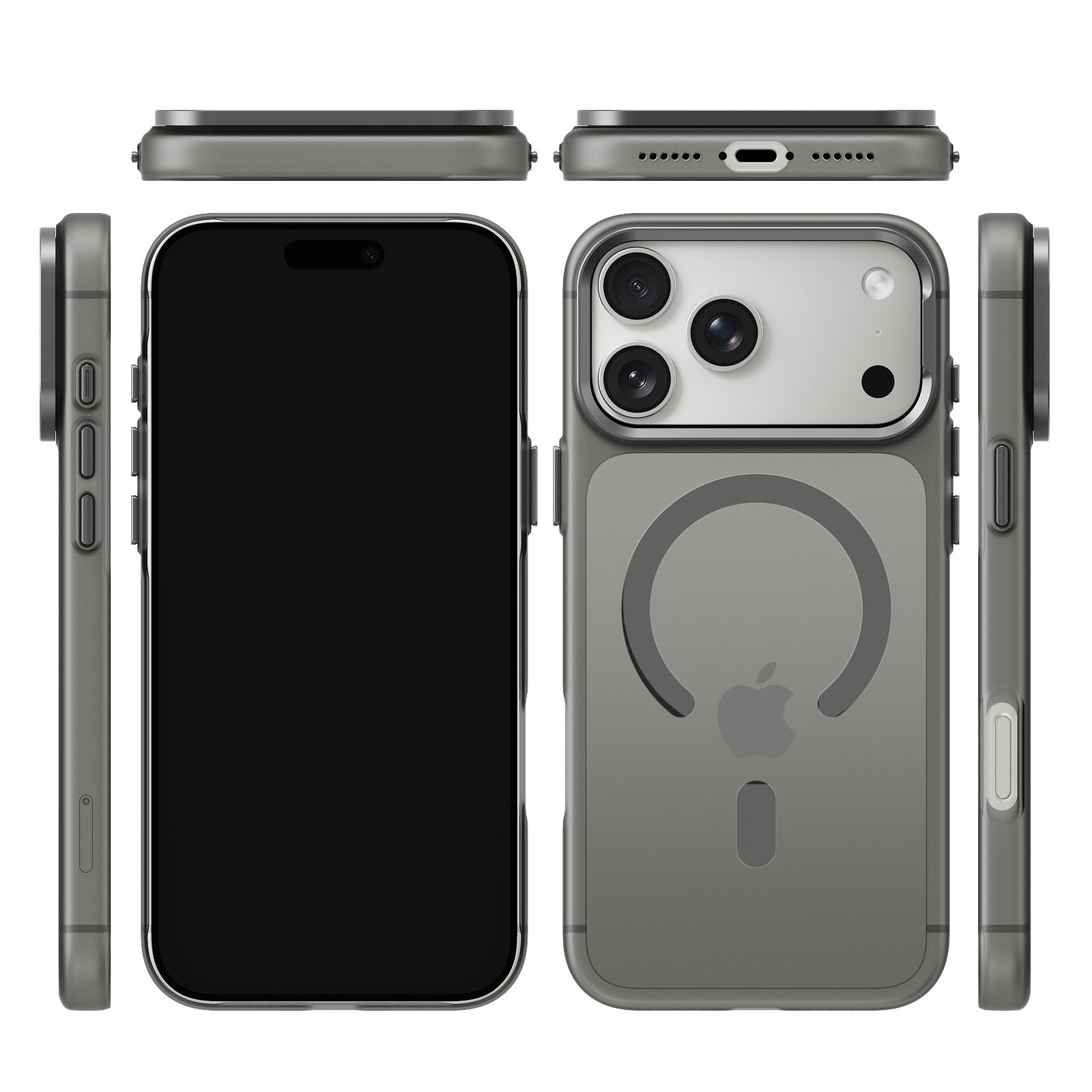 iiCASE Frost Veil MagSafe Case for iPhone 17 Pro image 5 - iiCase Frost Veil 01 01 phone filter case frost smoke grey phone silver slot 03