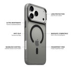 iiCASE Frost Veil MagSafe Case for iPhone 17 Pro image 6 - iiCase Frost Veil 01 01 phone filter case frost smoke grey phone silver slot 09