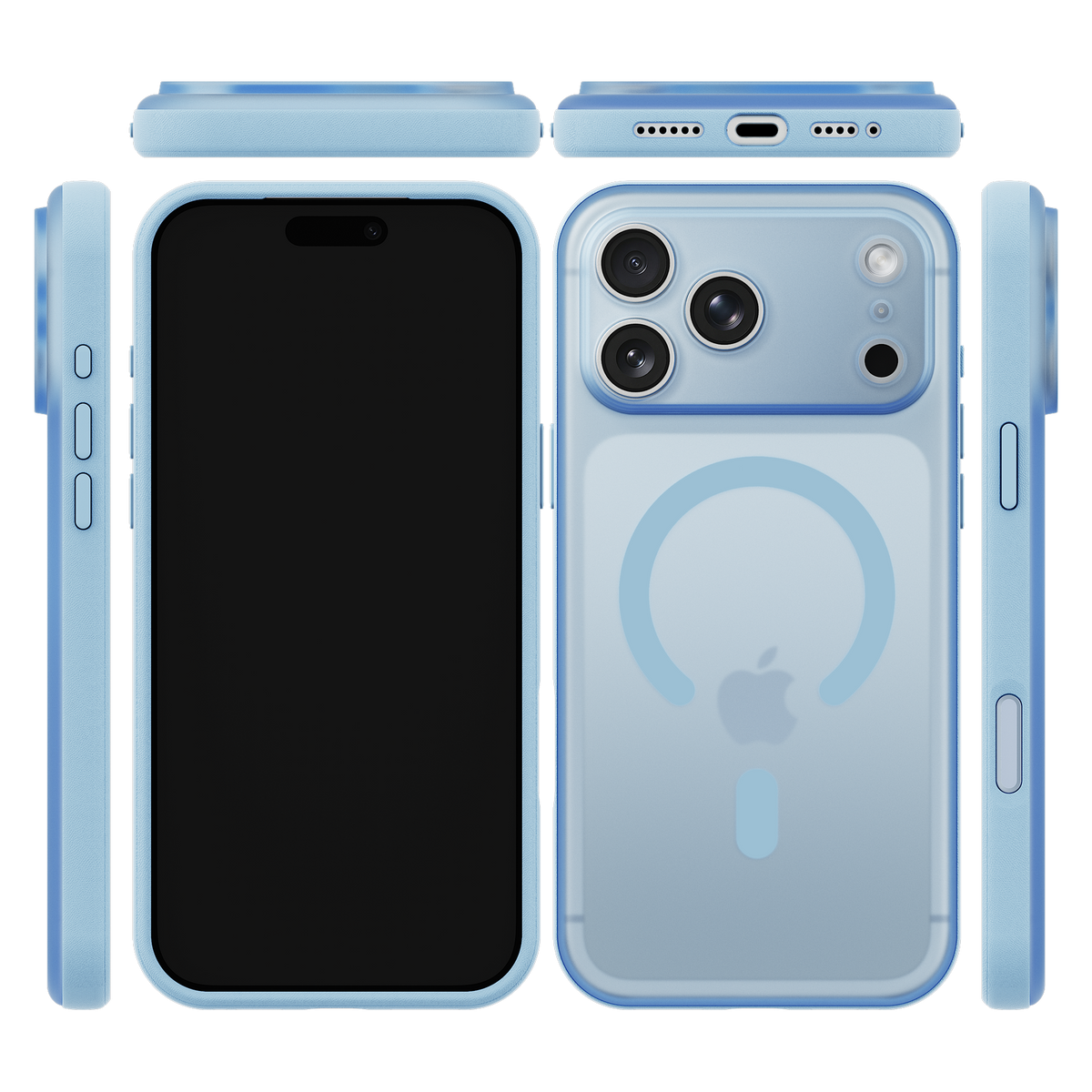 iiCASE FrostShield MagSafe Case for iPhone 17 Pro image 5 - FrostShield MagSafe 01 01 phone filter case ice blue phone silver slot 08