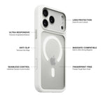 iiCASE Glacier MagSafe Case for iPhone 18 Pro image 6 - iiCase Glacier 01 01 phone filter case frost white phone silver slot 09