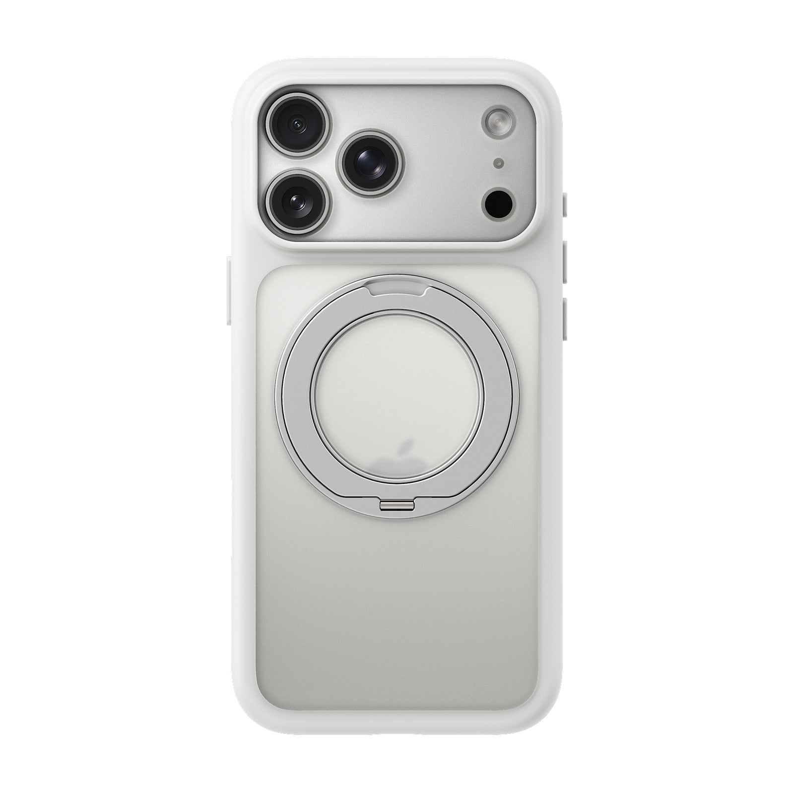 iiCASE Glacier 360 Ring Stand Case iPhone Case in Frost White shown on silver iPhone detail image