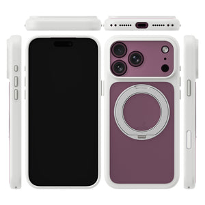 iiCASE Glacier 360 Ring Stand Case iPhone Case in Frost White shown on purple iPhone detail image