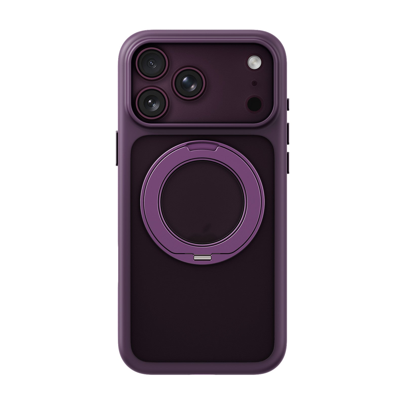 iiCASE Glacier 360 Ring Stand Case iPhone Case in Frost Dark Plum shown on purple iPhone detail image