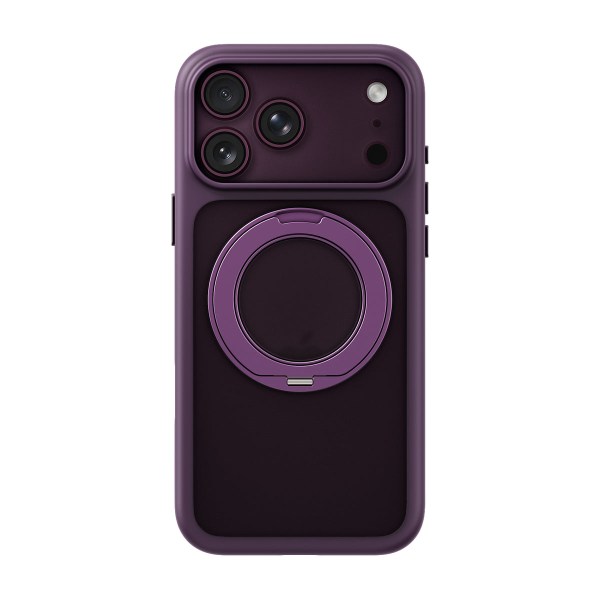 iiCASE Glacier 360 Ring Stand Case iPhone Case in Frost Dark Plum shown on purple iPhone detail image