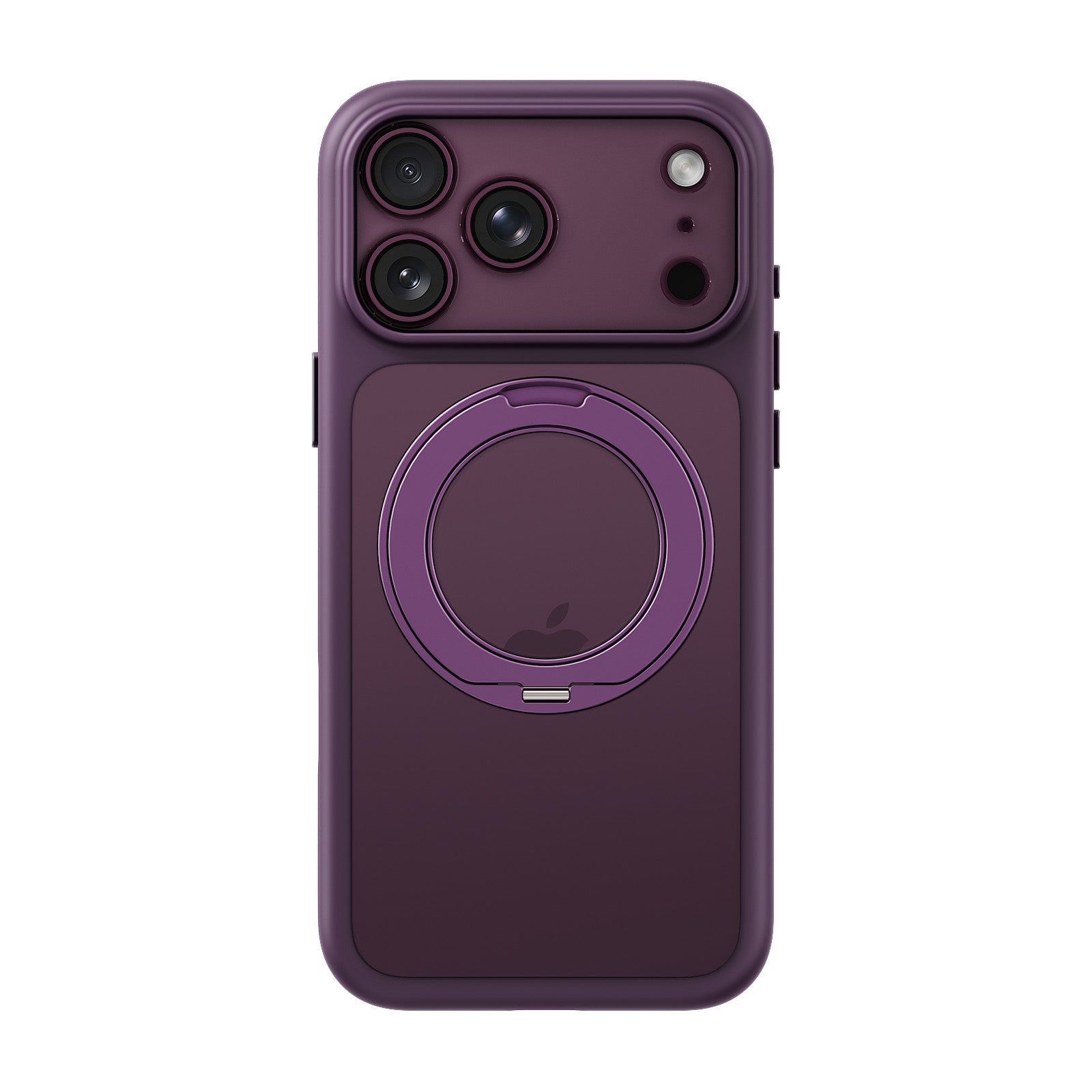 iiCASE Glacier 360 Ring Stand Case iPhone Case in Crystal Dark Plum shown on purple iPhone detail image