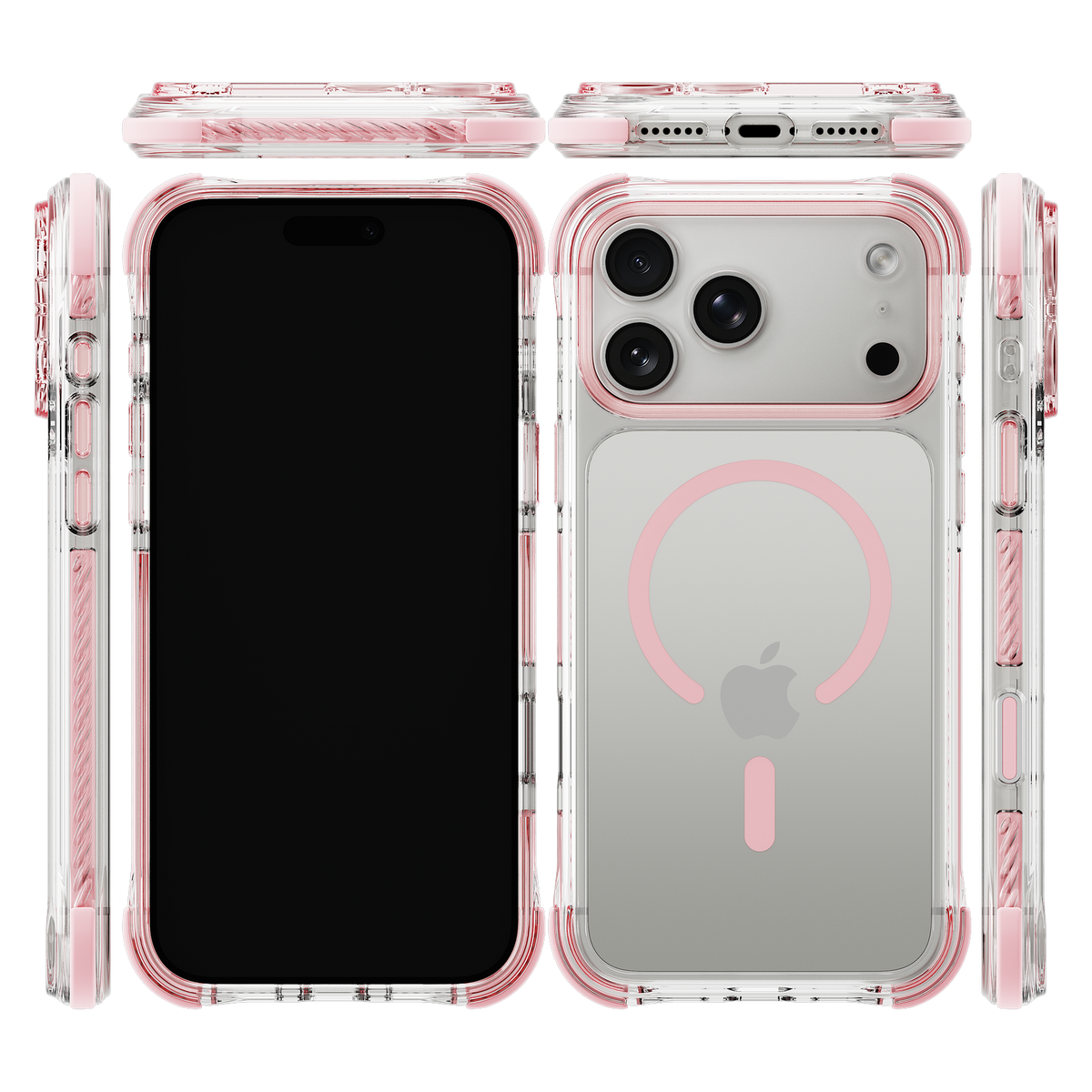 iiCASE Macaron Shield MagSafe Case for iPhone 17 Pro image 5 - iiCase Macaron Shield 01 01 phone filter case macaron pink phone silver slot 08