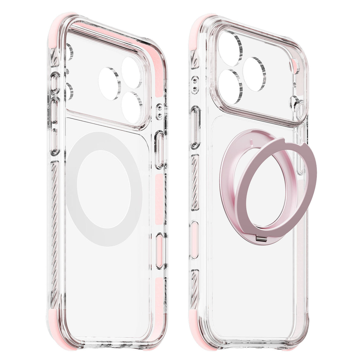 iiCASE Macaron Shield 360 Ring Stand Case for iPhone 18 Pro Max image 1 - Macaron Shield 360 01 01 phone filter case macaron pink phone all slot 100