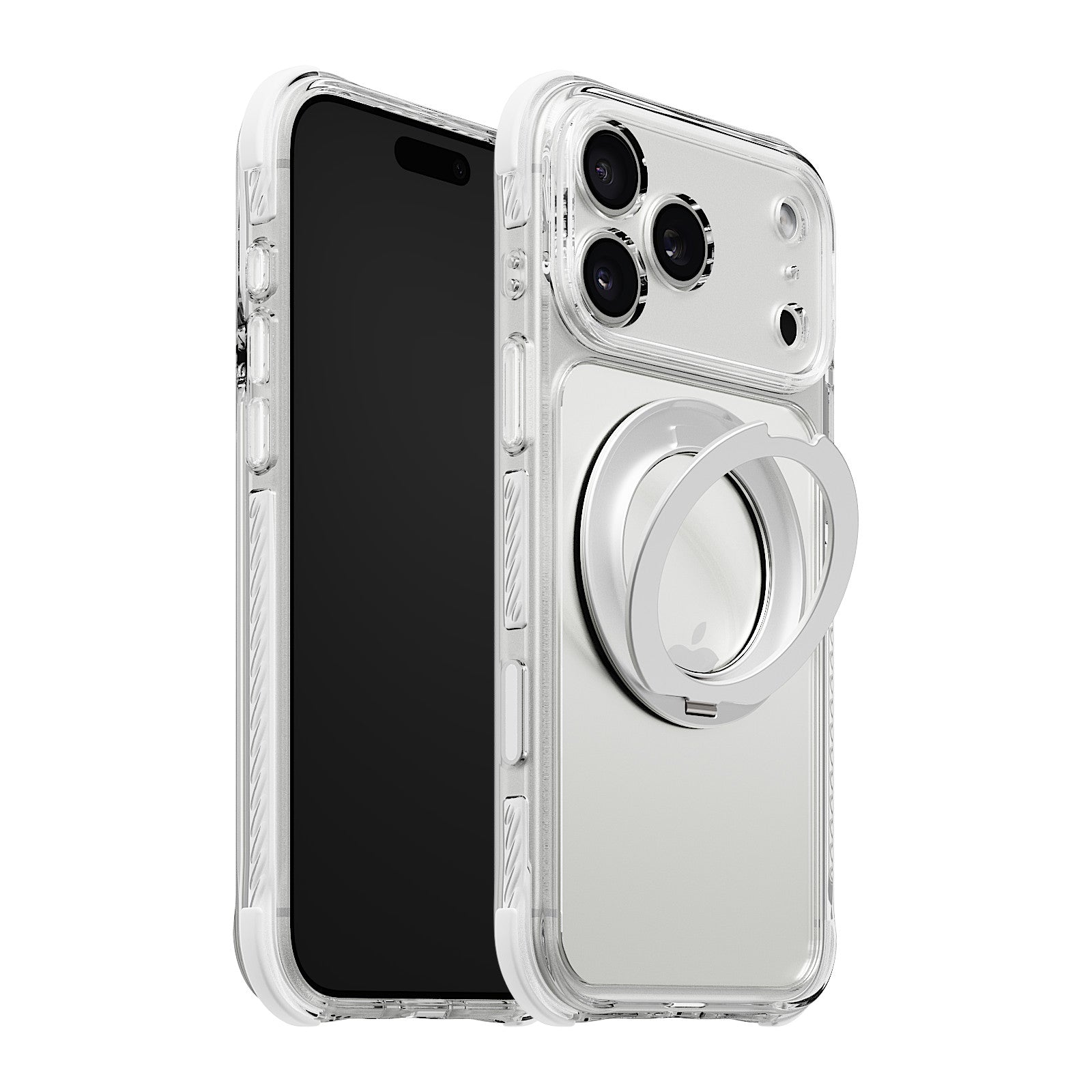 iiCASE Macaron Shield 360 Ring Stand Case for iPhone 18 Pro image 27 - iiCase Macaron Shield 360 03 01 phone filter case clear white phone silver slot 01