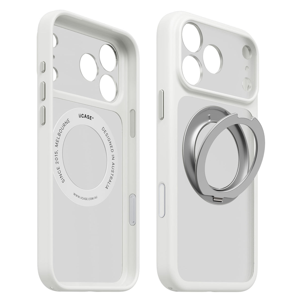 iiCASE Prism 360 Ring Stand Case for iPhone 17 Pro image 1 - Prism 360 01 01 phone filter case frost white phone all slot 100