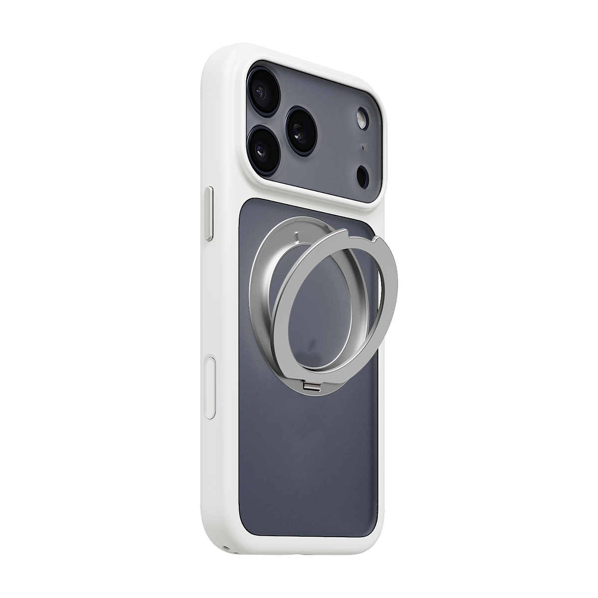 iiCASE Prism 360 Ring Stand Case for iPhone 17 Pro image 6 - iiCase Prism 360 01 05 phone filter case frost white phone deep blue slot 01