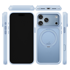 iiCASE Prism 360 Ring Stand Case for iPhone 17 Pro image 17 - iiCase Prism 360 02 01 phone filter case frost ice blue phone silver slot 08