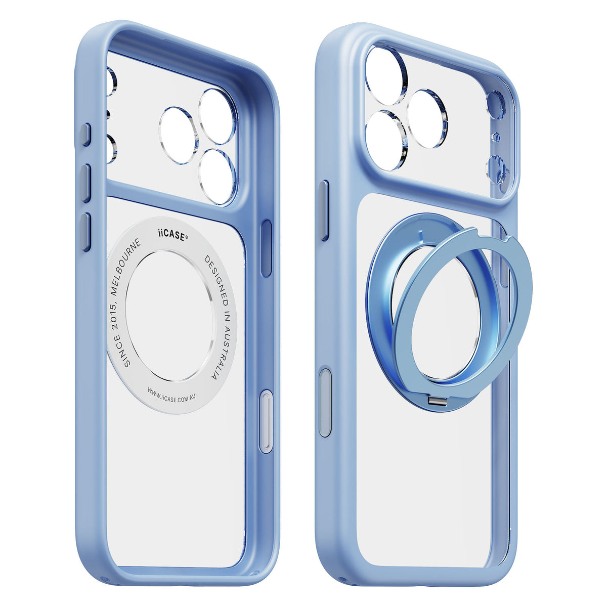 iiCASE Prism 360 Ring Stand Case for iPhone 18 Pro image 5 - Prism 360 05 01 phone filter case crystal ice blue phone all slot 100