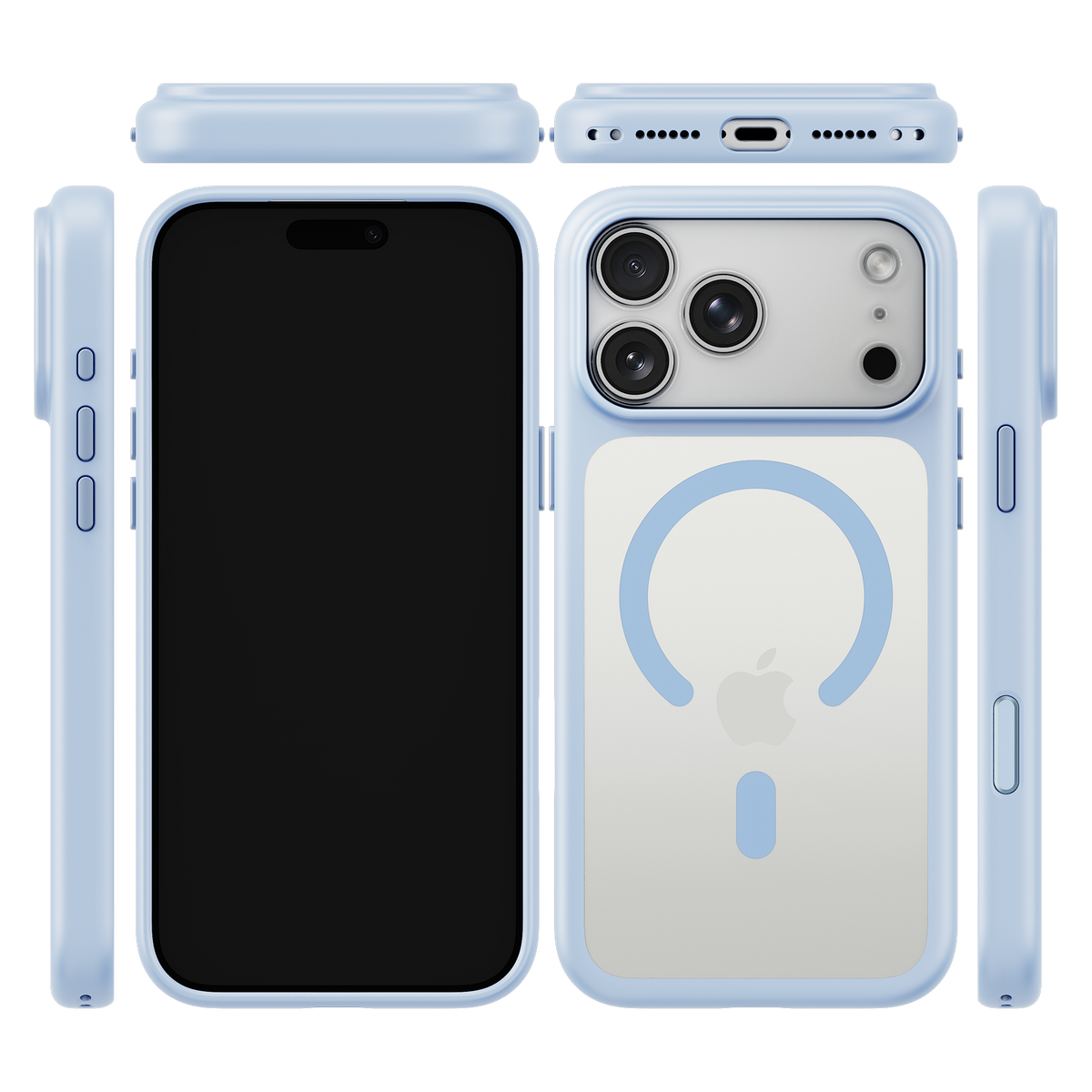 iiCASE Prism MagSafe Case for iPhone 18 Pro image 69 - iiCase Prism MagSafe 05 01 phone filter case crystal ice blue phone silver slot 08