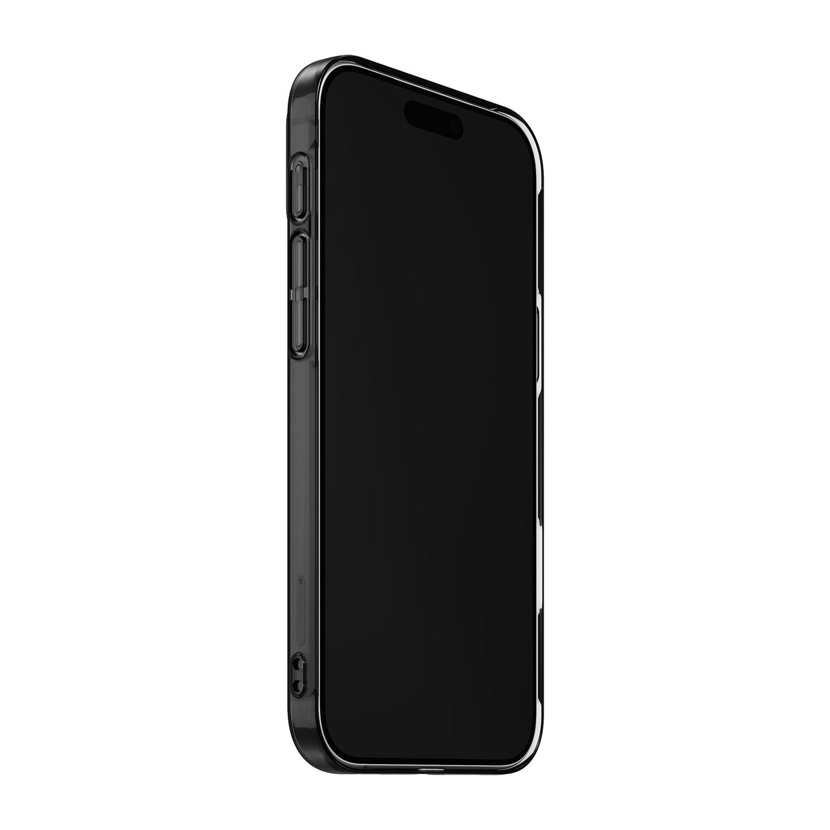 iiCASE Slimline 1.2mm Case iPhone Case for iPhone 17 Pro in Crystal Smoke shown on Silver iPhone detail image - image 40