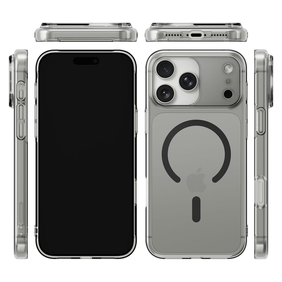 iiCASE Slimline 1.2mm Case iPhone Case for iPhone 18 Pro in Crystal Smoke shown on Silver iPhone detail image - image 50
