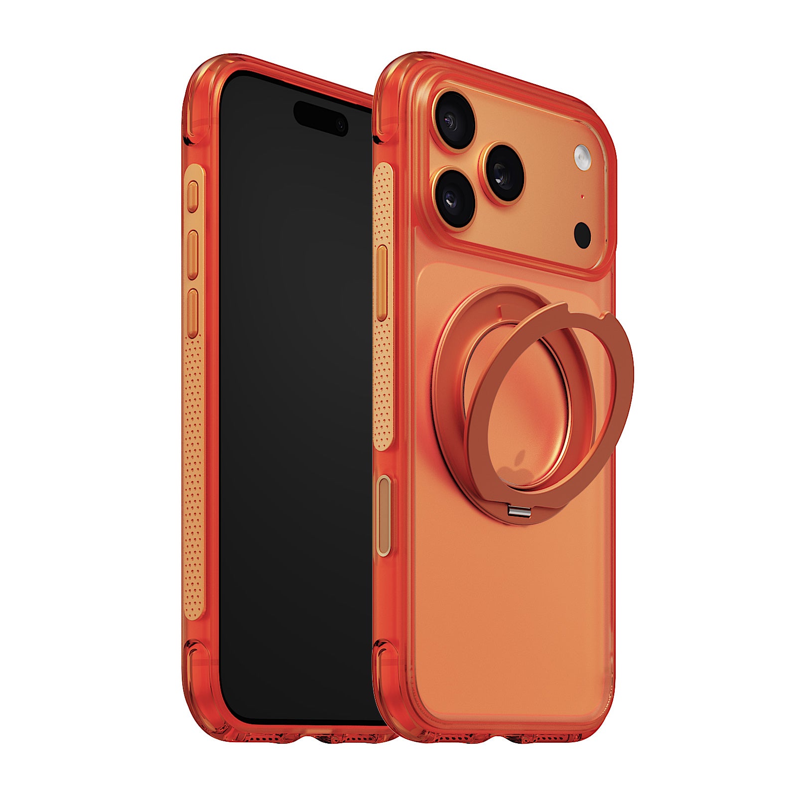 iiCASE Aegis 360 iPhone Case in Ember Orange shown on orange iPhone product image - image 22