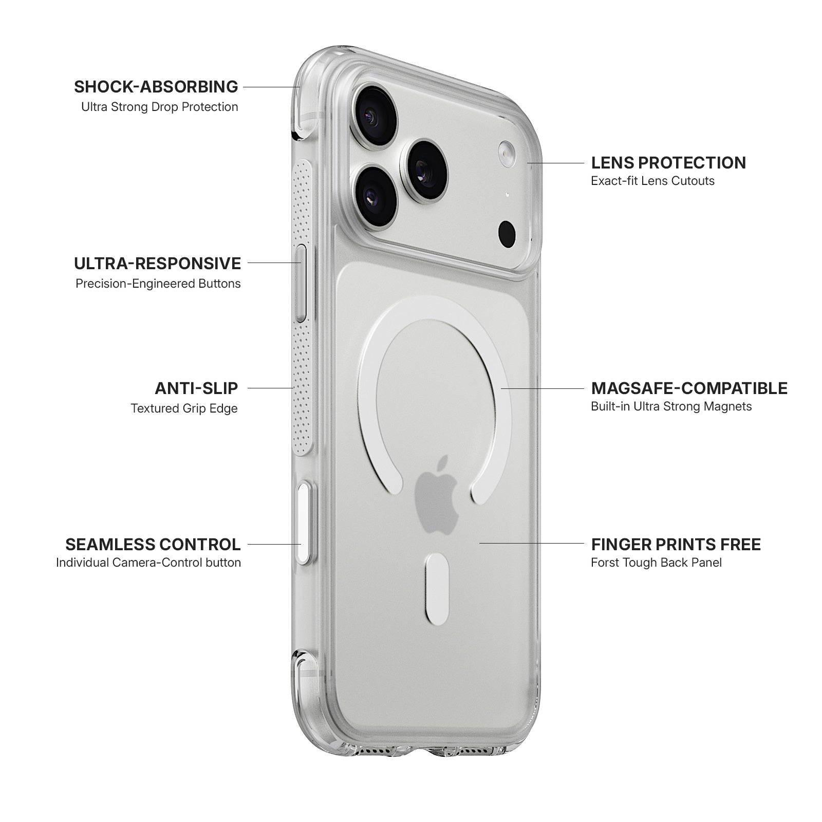 iiCASE Aegis MagSafe Case iPhone Case in Crystal White detail image - image 17