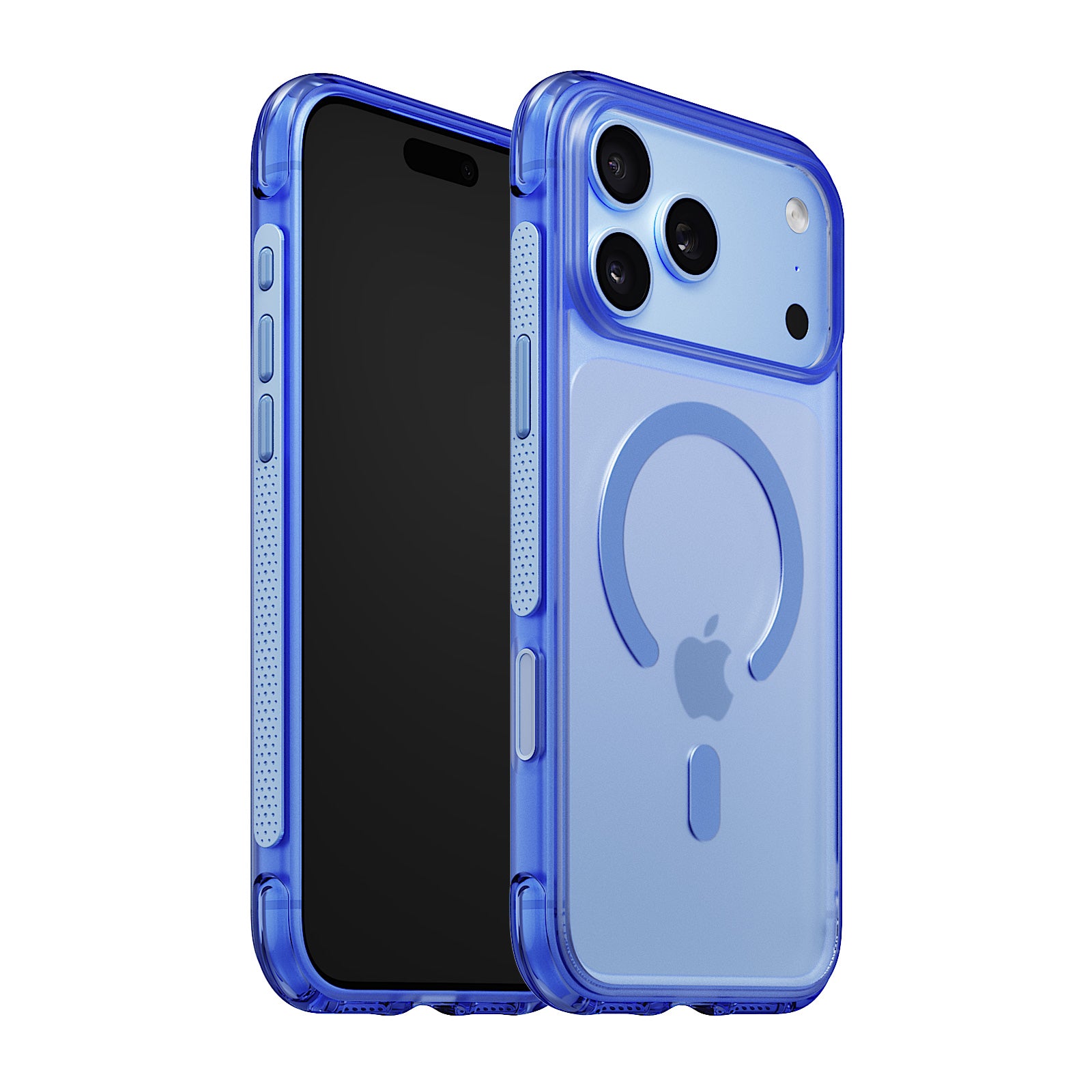 iiCASE Aegis MagSafe Case iPhone Case in Ice Blue shown on blue iPhone product image - image 7