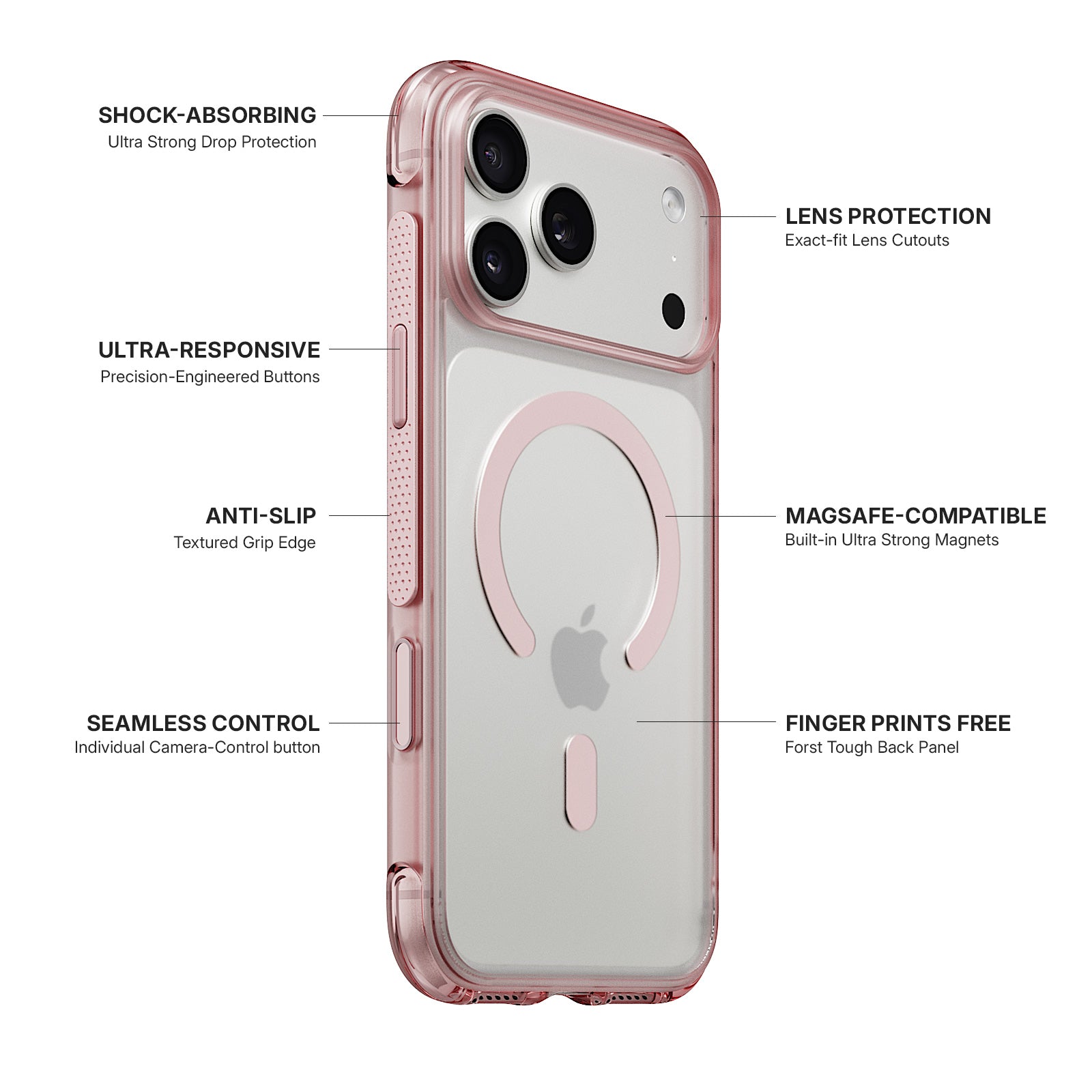 iiCASE Aegis MagSafe Case iPhone Case in Light Pink detail image - image 21