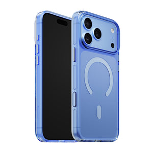 iiCASE Crystal EverClear MagSafe Case iPhone Case in Crystal Blue shown on crystal blue iPhone product image - image 11