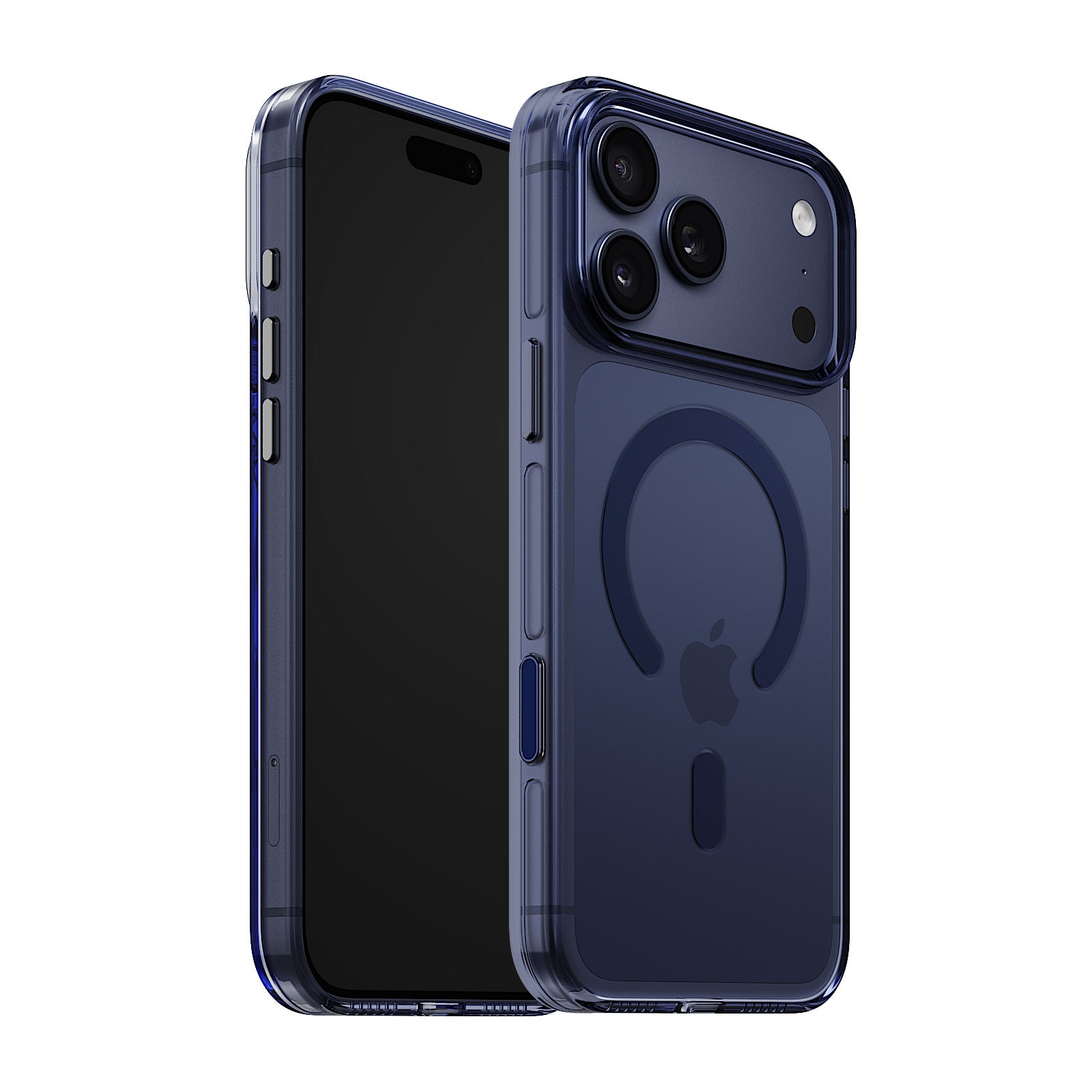 iiCASE Crystal EverClear MagSafe Case iPhone Case in Crystal Dark Blue shown on crystal dark blue iPhone product image - image 19