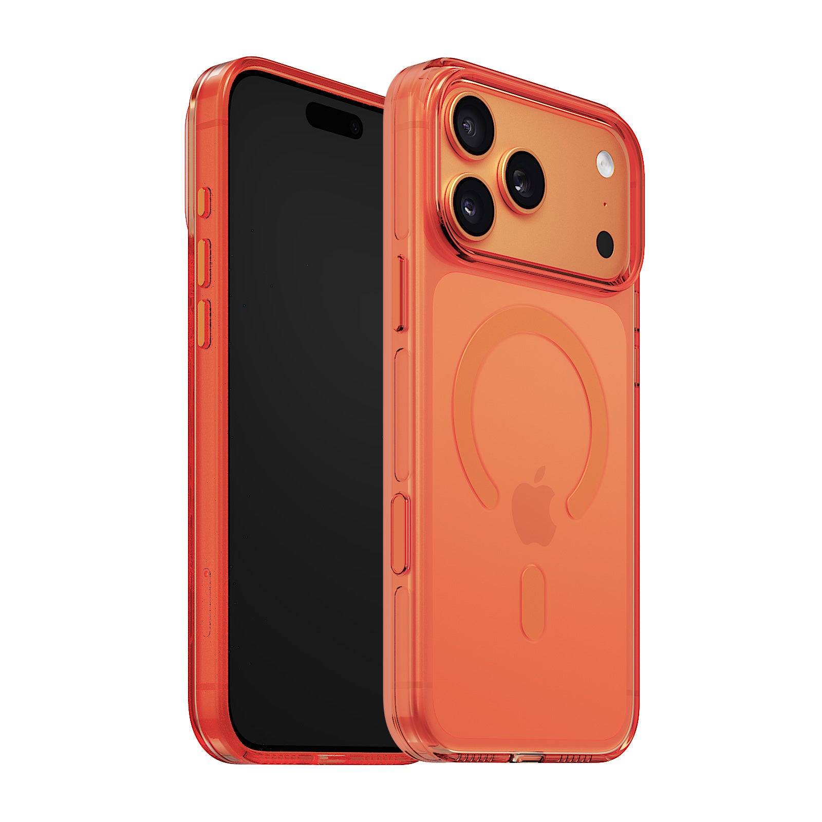 iiCASE Crystal EverClear MagSafe Case iPhone Case in Crystal Orange shown on crystal orange iPhone product image - image 23