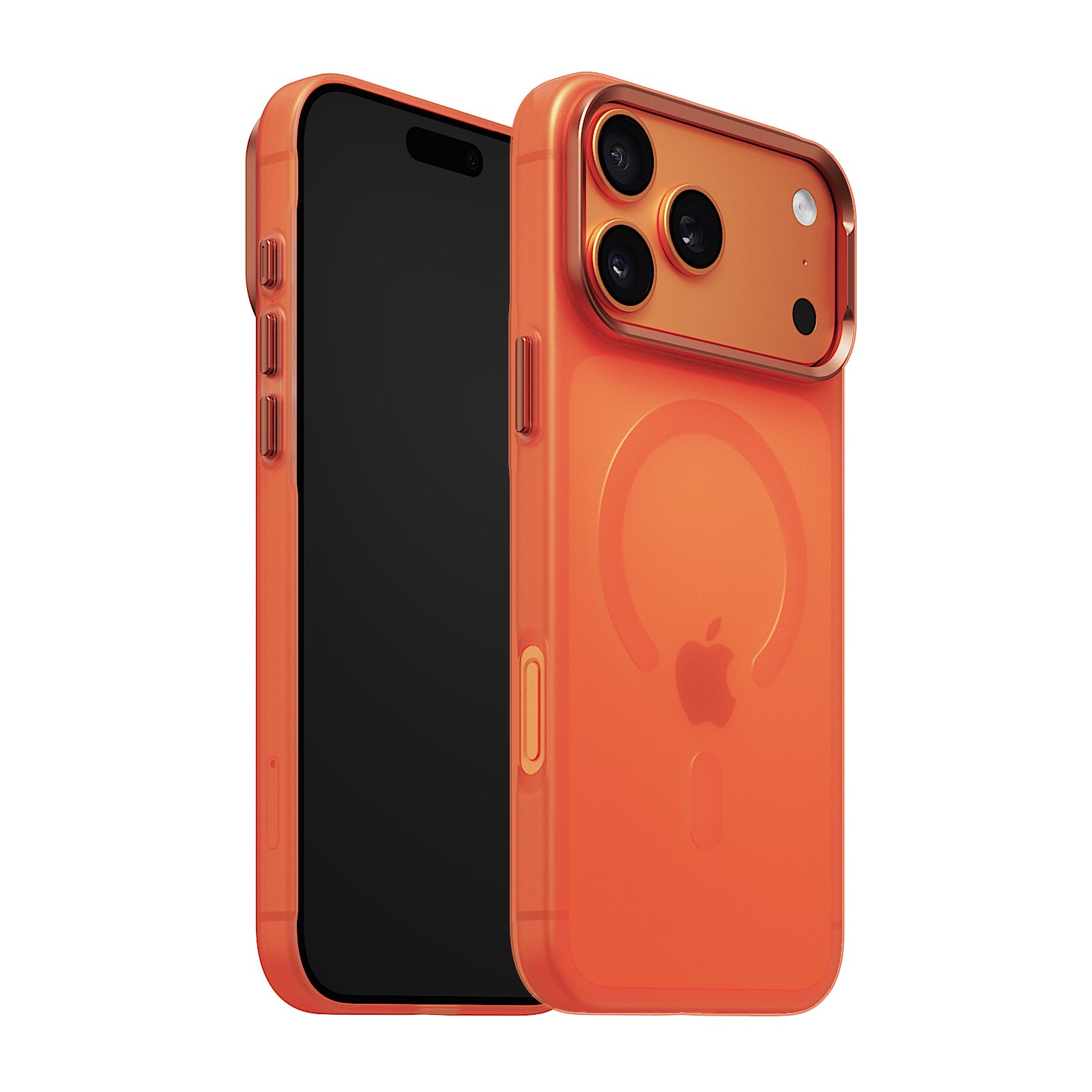 iiCASE Frost Veil MagSafe Case iPhone Case in Coral Orange shown on coral orange iPhone product image - image 23