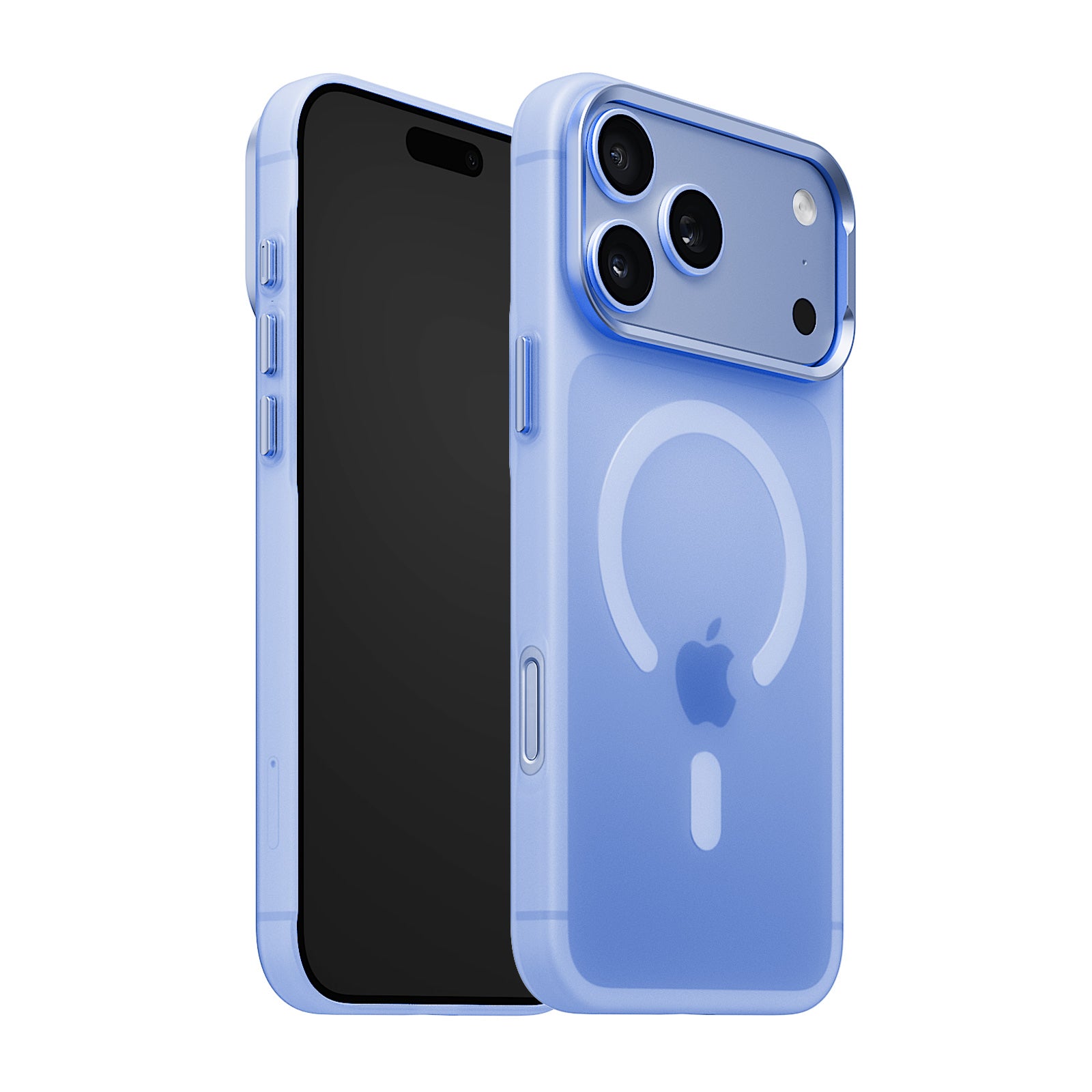 iiCASE Frost Veil MagSafe Case iPhone Case in Frost Ice Blue shown on ice blue iPhone product image - image 11