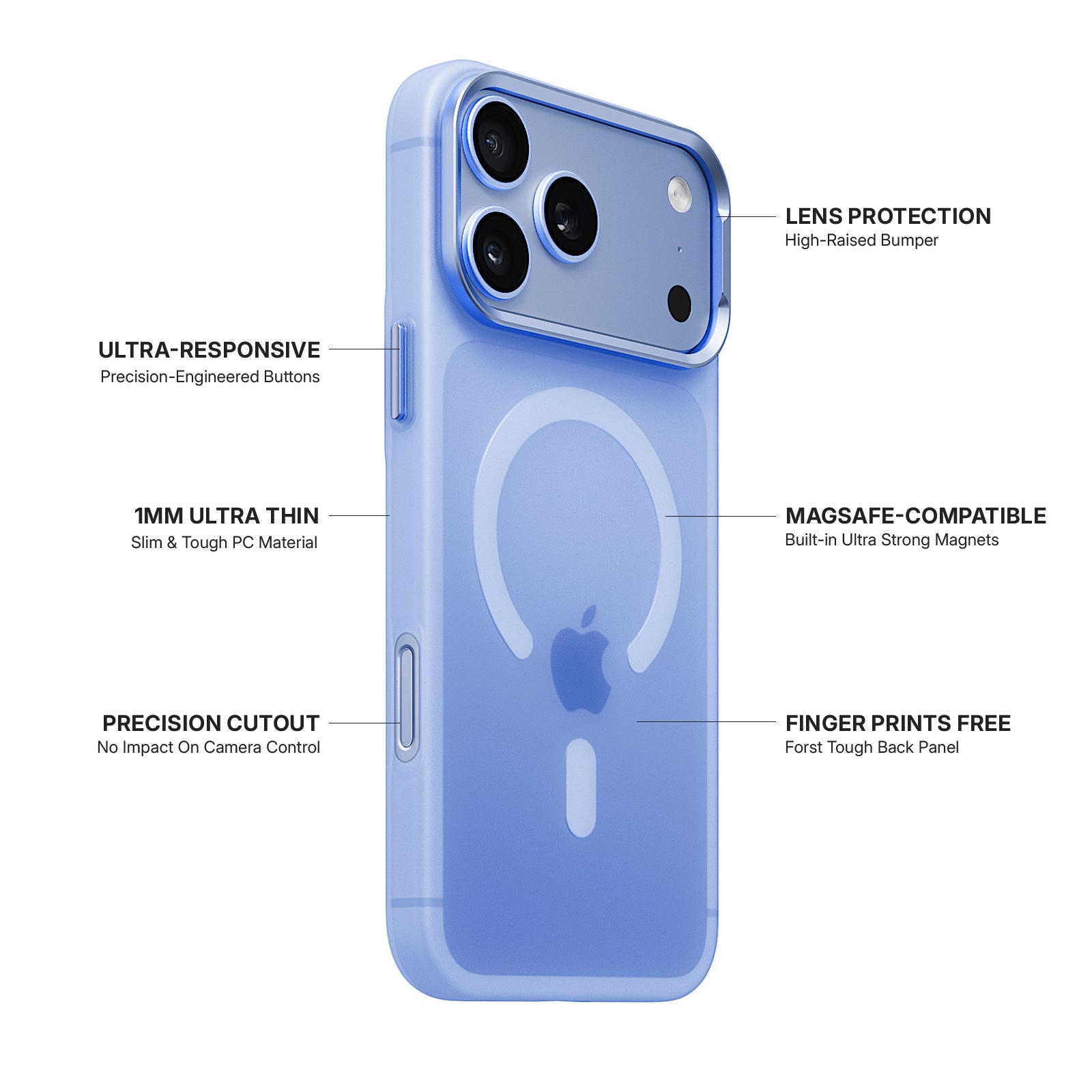 iiCASE Frost Veil MagSafe Case iPhone Case in Frost Ice Blue detail image - image 13
