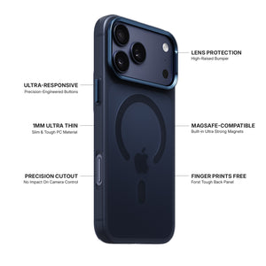 iiCASE Frost Veil MagSafe Case iPhone Case in Frost Midnight Blue detail image - image 21