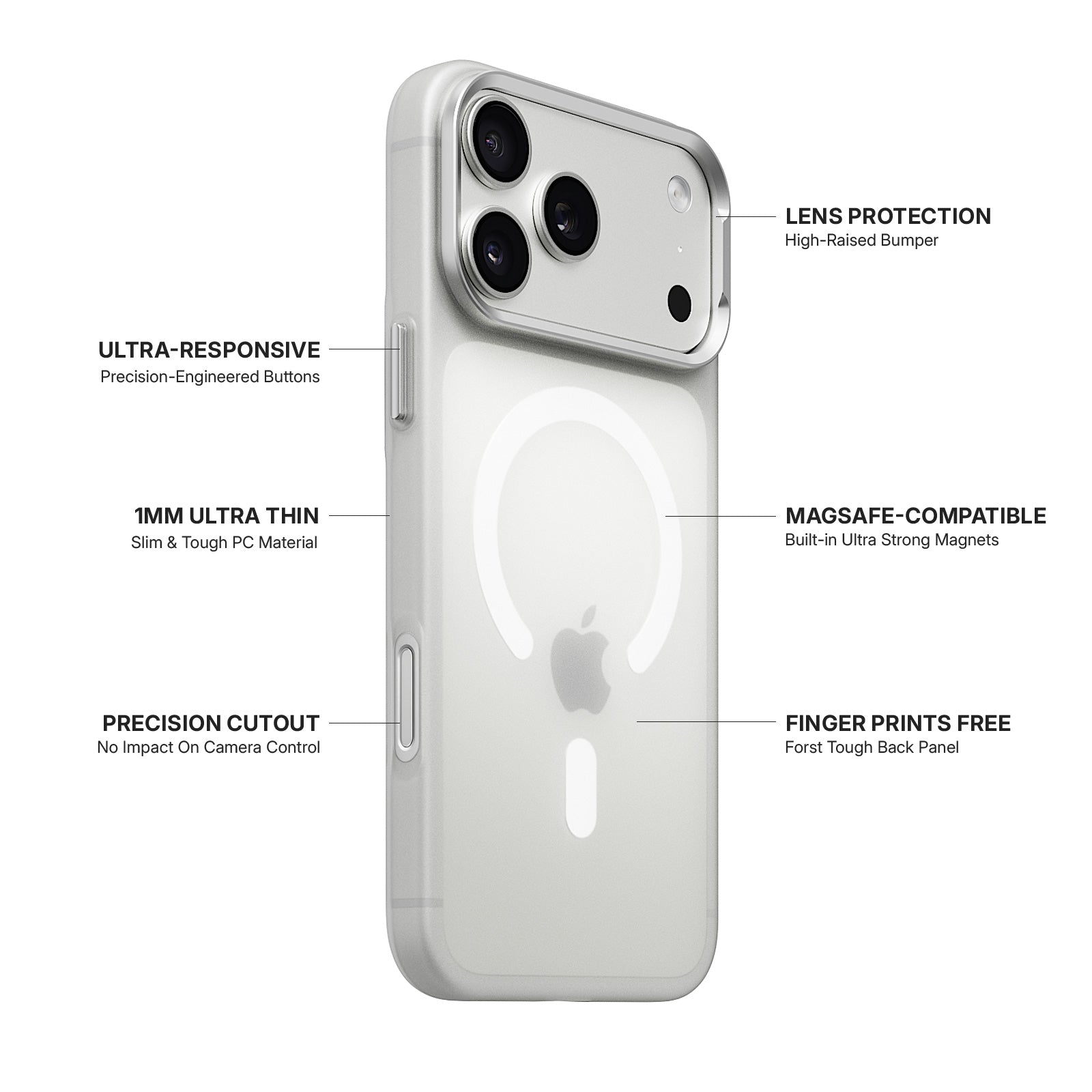 iiCASE Frost Veil MagSafe Case iPhone Case in Frost White detail image - image 9