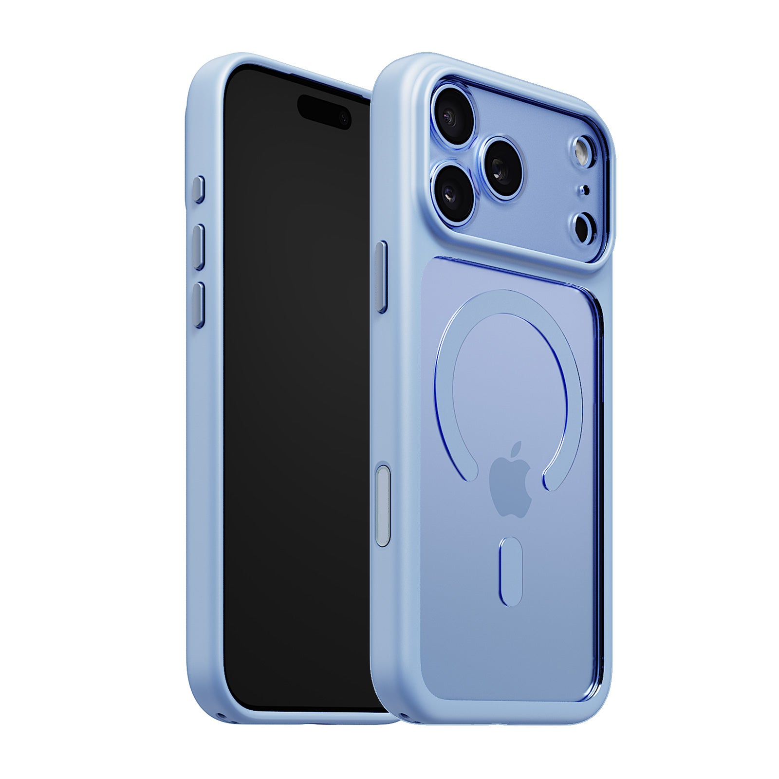 iiCASE Glacier MagSafe Case iPhone Case in Crystal Ice Blue shown on blue iPhone product image - image 19