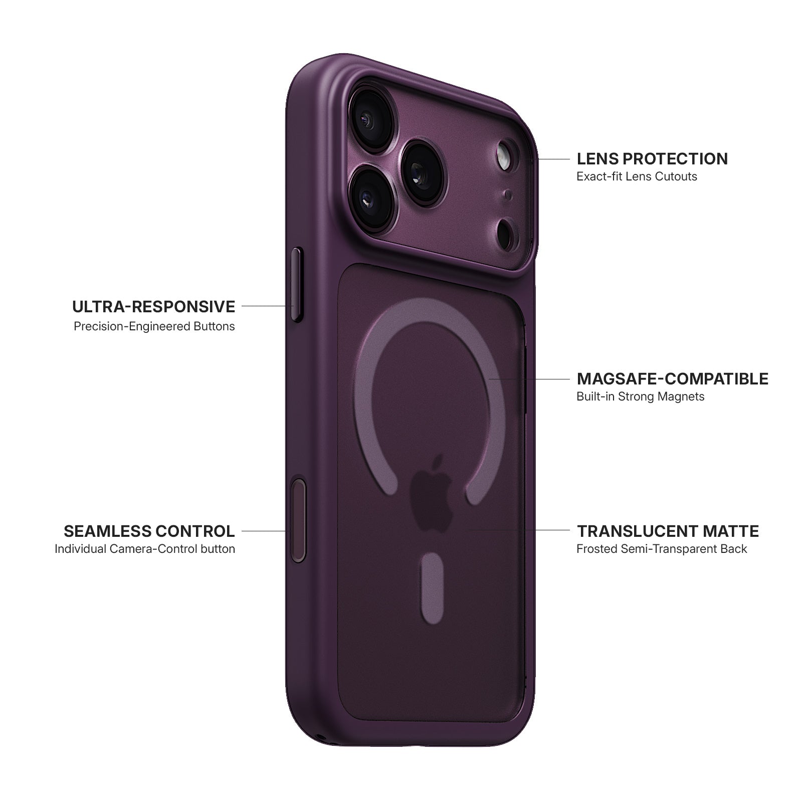 iiCASE Glacier MagSafe Case iPhone Case in Frost Dark Plum detail image - image 13