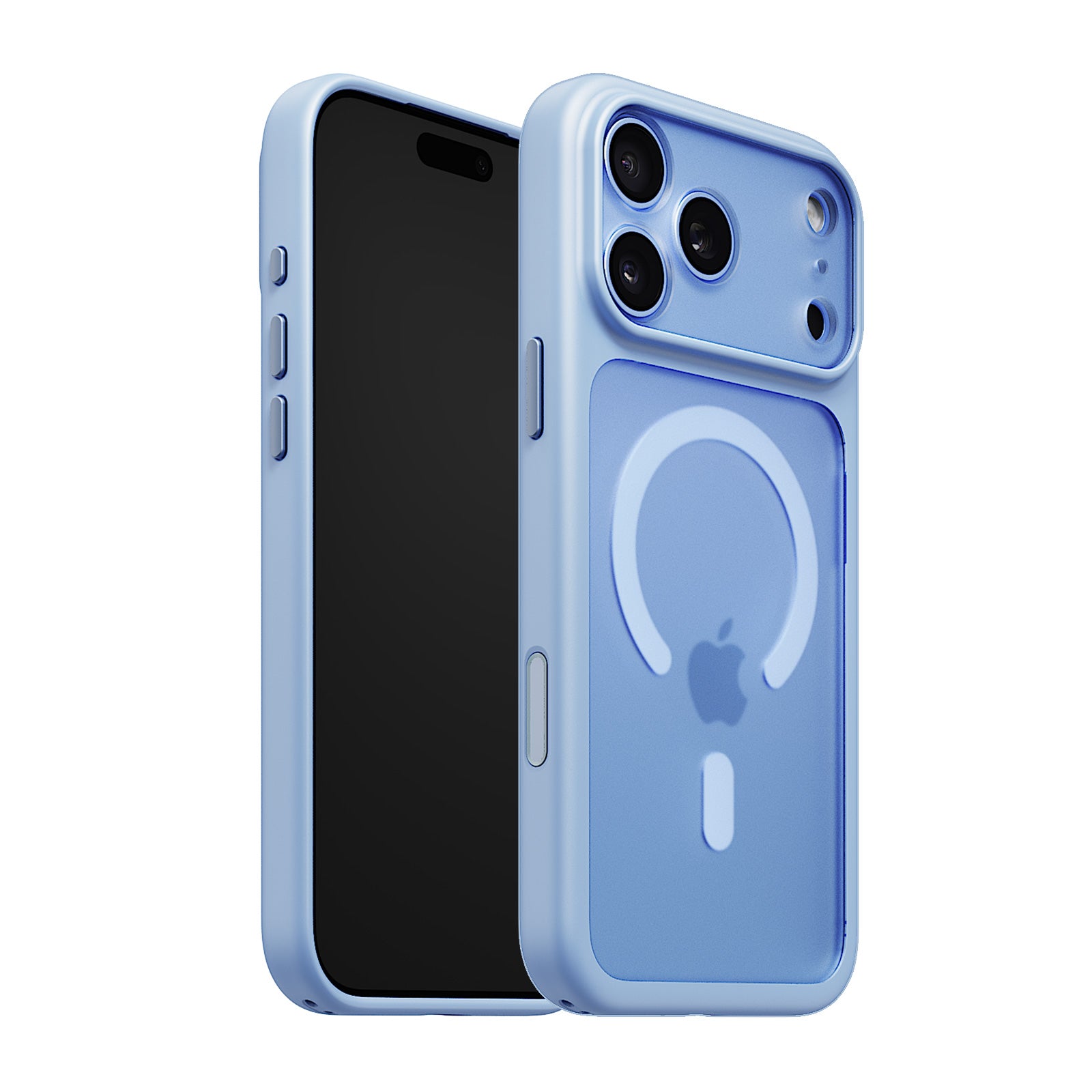iiCASE Glacier MagSafe Case iPhone Case in Frost Ice Blue shown on blue iPhone product image - image 7