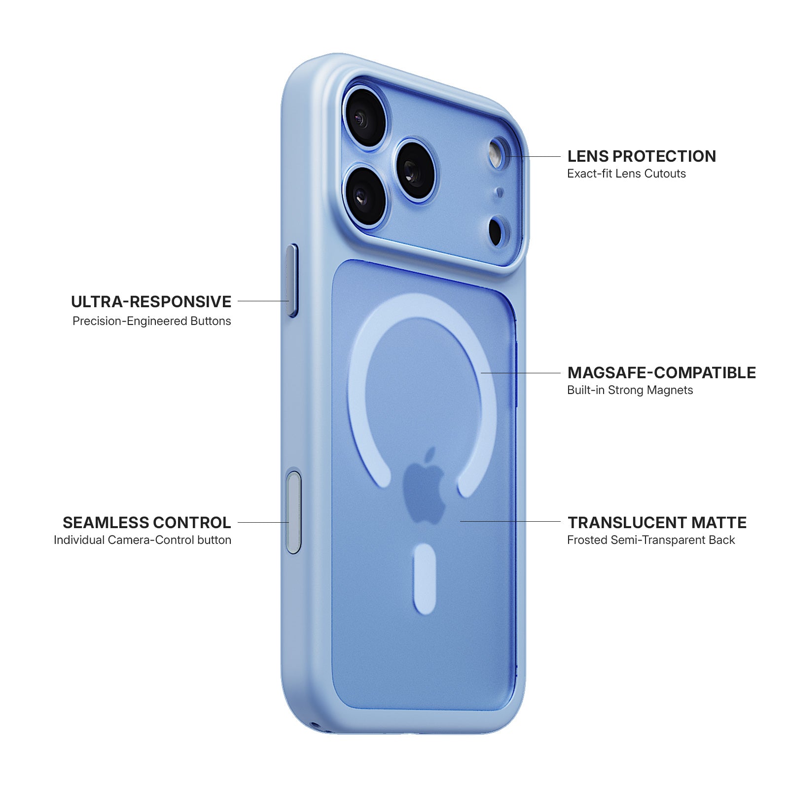 iiCASE Glacier MagSafe Case iPhone Case in Frost Ice Blue detail image - image 9