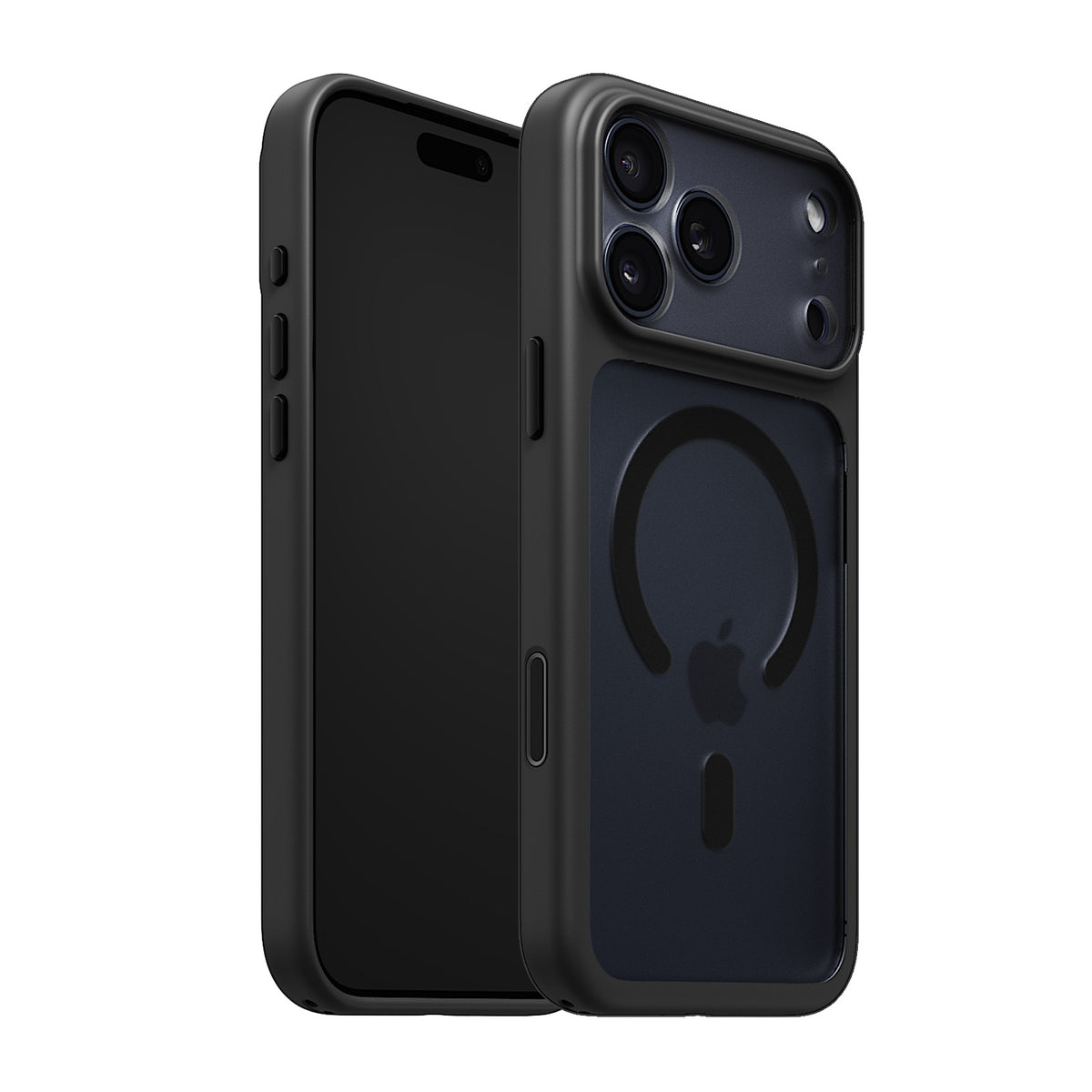 iiCASE Glacier MagSafe Case iPhone Case in Frost Smoke Black shown on dark blue iPhone product image - image 15